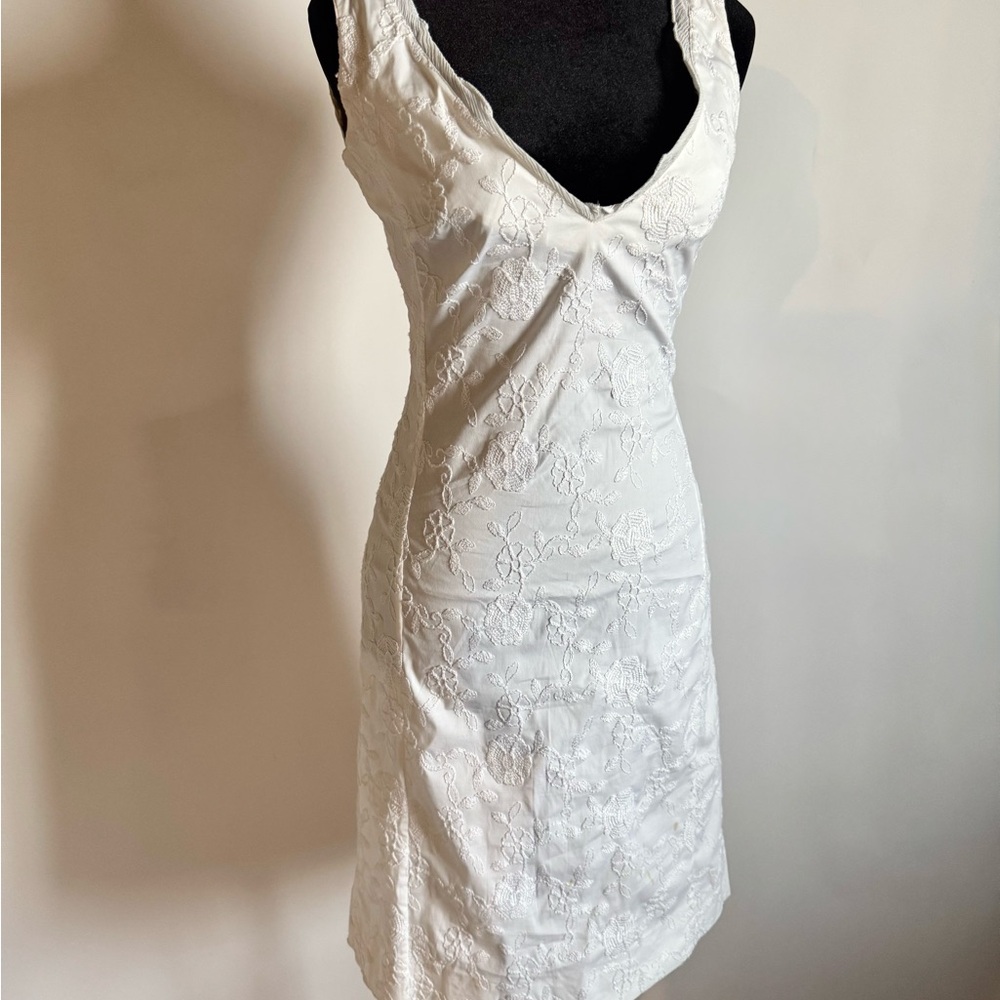 Piazza Sempione White Dress Size 40 - Picture 5 of 9